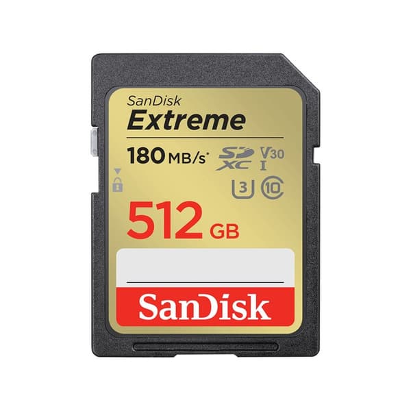 SanDisk Extreme 512 GB SDXC UHS-I klass 10