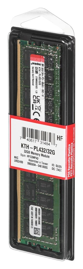 Kingston dedikeret hukommelse til HPE/HP 32GB DDR4-3200Mhz Reg ECC-modul
