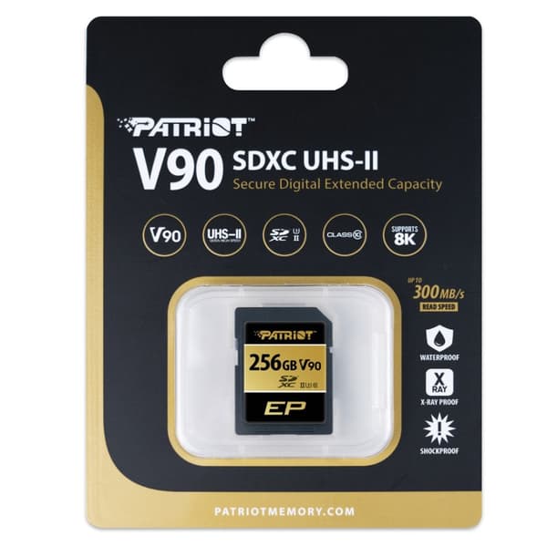 Patriot SDXC 256GB EP V90 300/260 MB/s UHS-II U3 Klasse 10