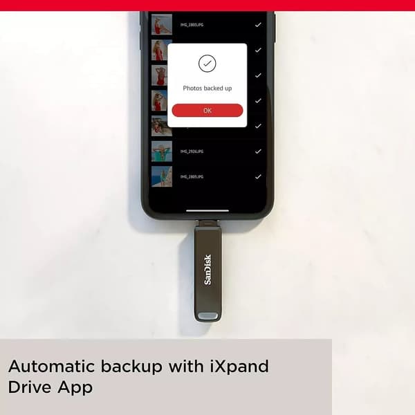 SanDisk iXpand Flash Drive Luxe 128 GB med Lightning och USB-C för iPad, iPhone och Android