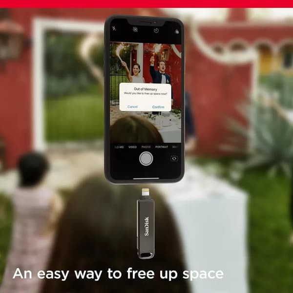 SanDisk iXpand Flash Drive Luxe 128 GB med Lightning och USB-C för iPad, iPhone och Android