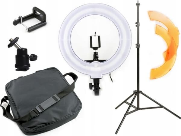 Massa 45W ringlampe + Stativ 230cm + Diffuser / for sminke