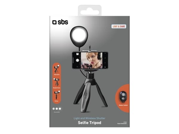 SBS TESELFIERINGMINI, LED, Musta, Akku, 200 g, 45 mm, 150 mm