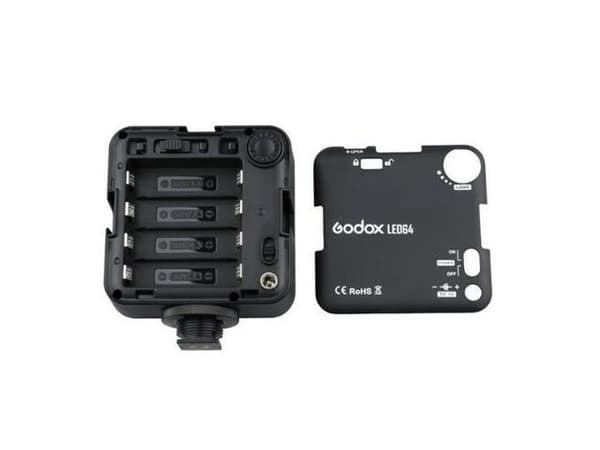 Godox LED64, makrosalama, musta, universaali, 5500 K, 4,5 W, paristokäyttöinen