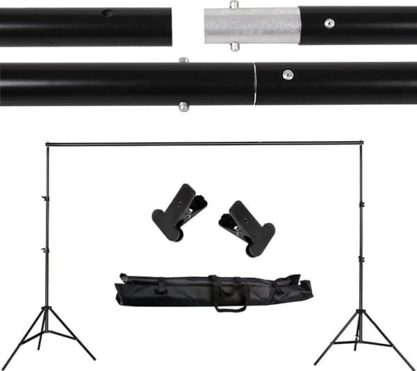 BACKGROUND KIT 200 CM TRIPODS CROSSBACK CLIPS