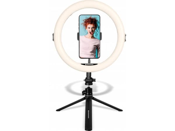 Ringlampe AgfaPhoto AGFA ARL11 RINGlampe 120 LED Ring VLOG + Stativ + Fjernkontroll-