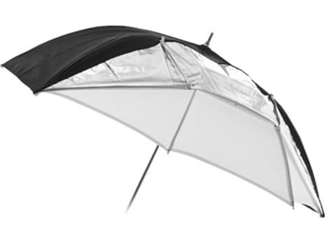 Massa Sateenvarjo 2in1 Valkoinen - Diffuusori + heijastin - Hopea / 110 cm