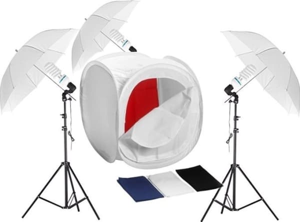Massa for Shadowless Photography 1800w + paraplyer / telt 120cm
