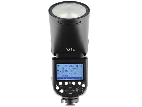 Godox V1-C, 1,5 sekuntia/puoli, 420 g, Compact flash -muistitikku
