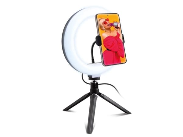 SBS TESELFIERINGCLIP, LED, Black, White, USB, 5 V, 20 cm, 200 mm