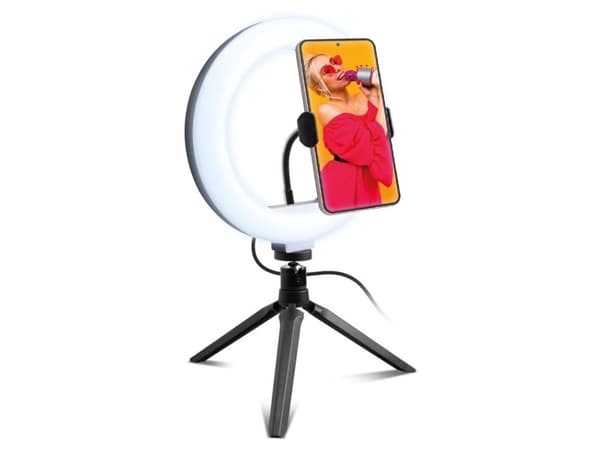SBS TESELFIERINGCLIP, LED, Black, White, USB, 5 V, 20 cm, 200 mm