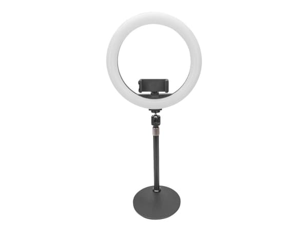 DIGITUS SMZ Ringlight jalustalla 24-40cm LED 3-tasoinen musta