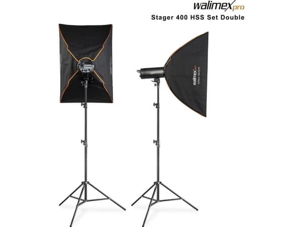 Walimex walimex pro Stager 400 HSS Sett Dobbel studiolampe