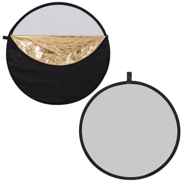 5 i 1 bärbar ljusreflektor - NYARE - 110 x 110 - Svart, Silver, Guld, Vit, Transparent