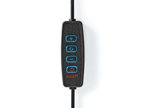 Nedis RLSTND100BK, LED, akrylonitrilbutadienstyren, 2700 K, 6700 K, svart, USB