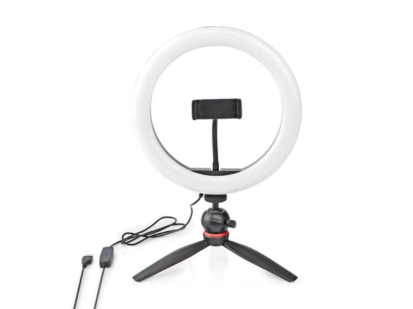 Nedis RLSTND100BK, LED, akrylonitrilbutadienstyren, 2700 K, 6700 K, svart, USB