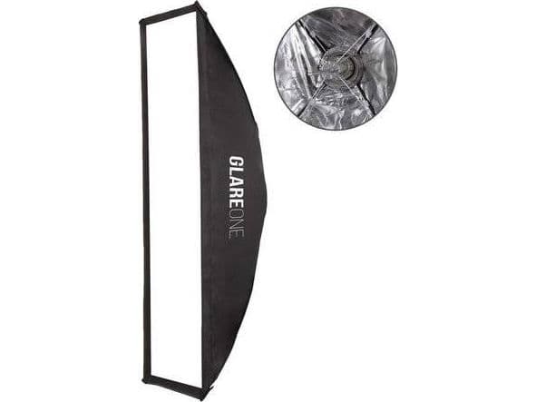 GlareOne rektangulær Softbox GlareOne hurtigmontering Easy Fold 30x120 cm
