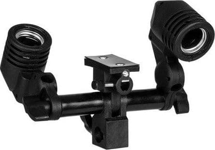 GlareOne GlareOne dobbel studiolampeholder for kontinuerlig belysning 2x E27