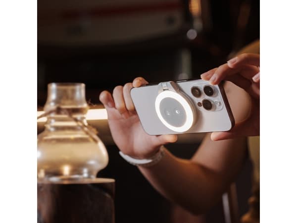 PGYTECH P-PG-012, Selfie-lampa, Grå, Akrylnitrilbutadienstyren (ABS), Polykarbonat, Universal, 97 mm, 16,5 mm