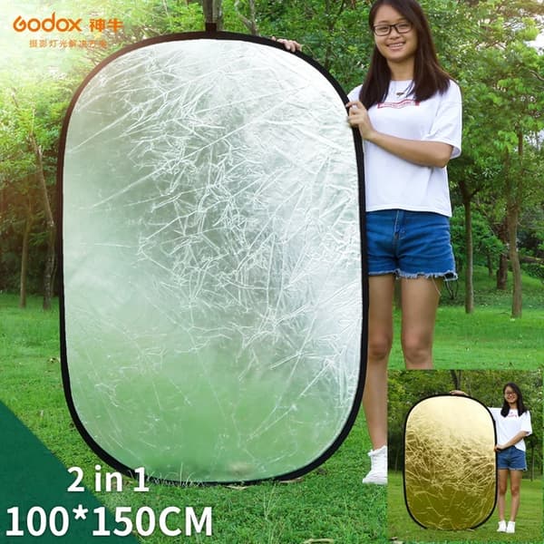 Fotoreflektor, hopfällbar design, flerfunktionsfotodisk., 100 x 150cm
