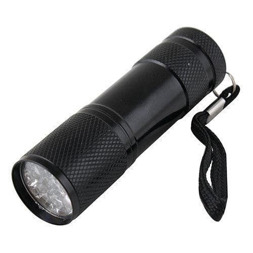 9x UV LED - Smidig & Lille UV Lommelygte