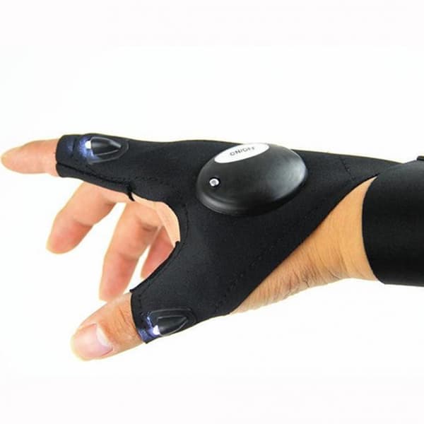 Handske med ficklampa Höger hand