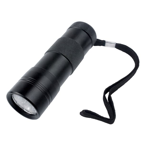 12-LED UV-lommelygte - ultraviolet lys til spotdetektering, usynlige beskeder og sporing