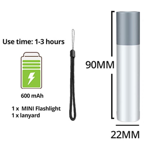 Smidigt Flerlägen Mini Ficklampa