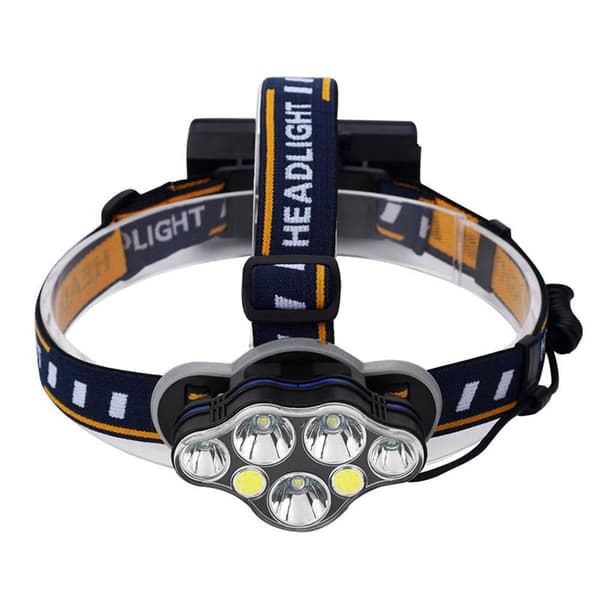 Effektfull Pannlampa 7 Lampor T6 COB XPE Stark