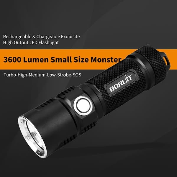 Ficklampa Boruit BC10 3600 lumen