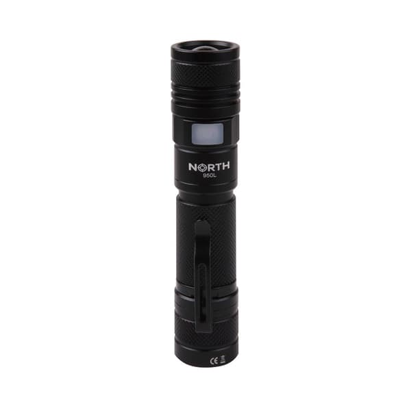 NORTH Taskulamppu 950 Lumen Zoom Musta Aviation Aluminium 10W Cree-Led (XML2)