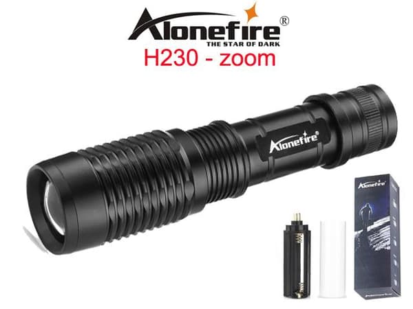 Led ficklampa 1x XM-L T6 led 1000 Lumen Zoom