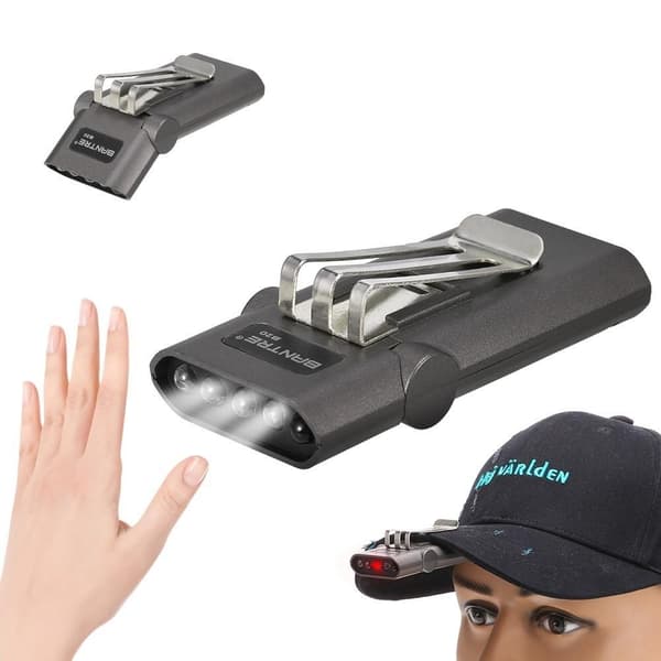 Clip Cap Light Genopladelig forlygte Håndfri lommelygte