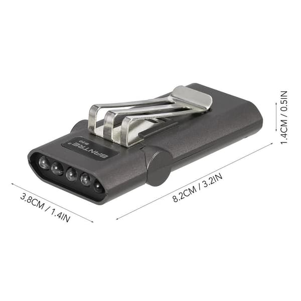 Clip Cap Light Genopladelig forlygte Håndfri lommelygte