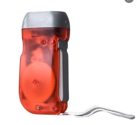 Handdriven ficklampa, dynamo, 3st LED