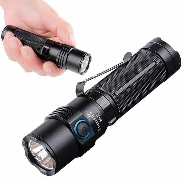 Ultra STARK Ficklampa, Trustfire MC3, 2500 Lumens, uppladdningsba, IP68