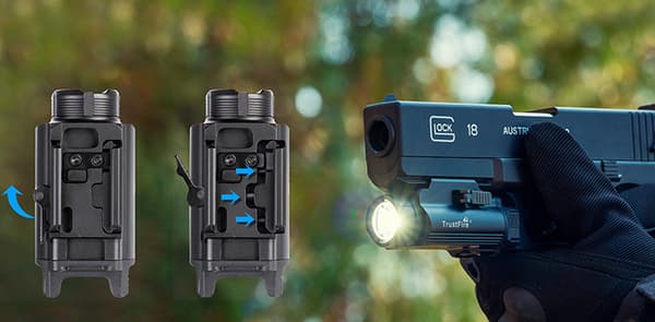 TrustFire GM35 Pistollampa, 1350 Lumens, Glock, Picatinny