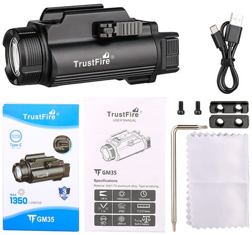 TrustFire GM35 Pistollampa, 1350 Lumens, Glock, Picatinny