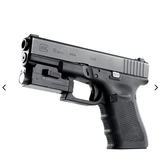 Kraftig Pistollampa GM21, 510 lumen, Micro-USB, Glock, Picatinny
