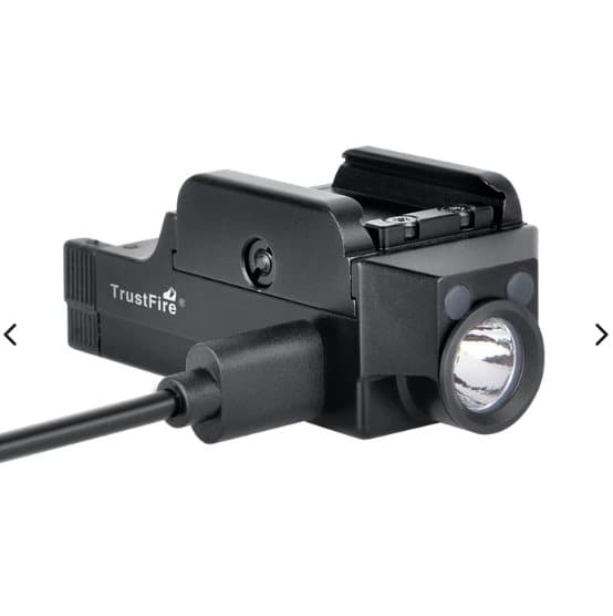 Kraftig Pistollampa GM21, 510 lumen, Micro-USB, Glock, Picatinny