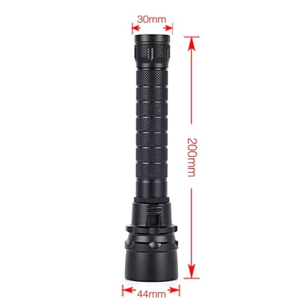10W UV dyk ficklampa, 3000lm, 395-400nm, inkl. 2x 4000mAh batterier