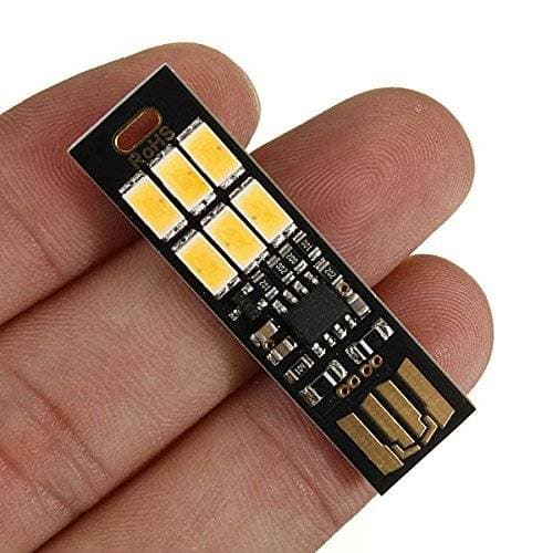 1W LED mini-torch i form av USB-sticka, touch-dimmer, LED-torch för powerbank
