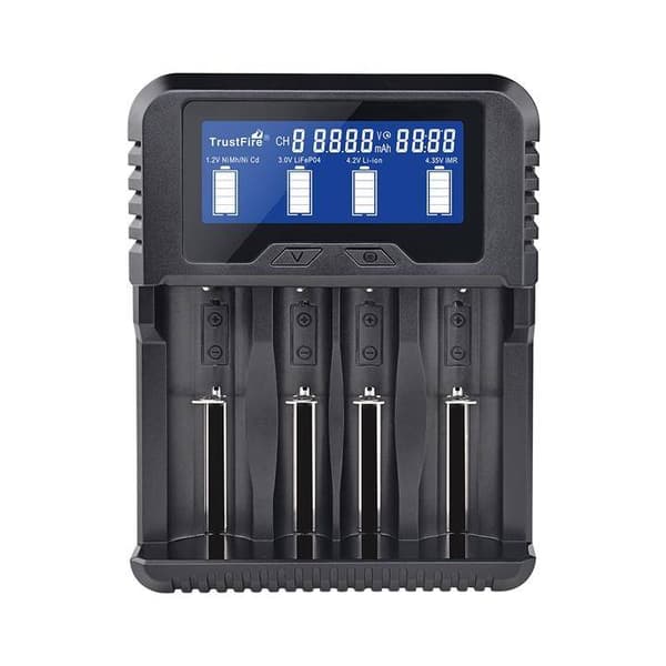 Laddningsstation för Uppladdningsbara Batterier TrustFire TR-020, Snabbladdning, USB