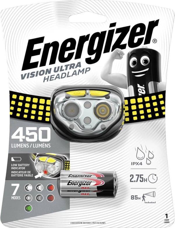 ENERGIZER Ajovalo Vision Ultra 3AA 450 LM, 3 valon väriä