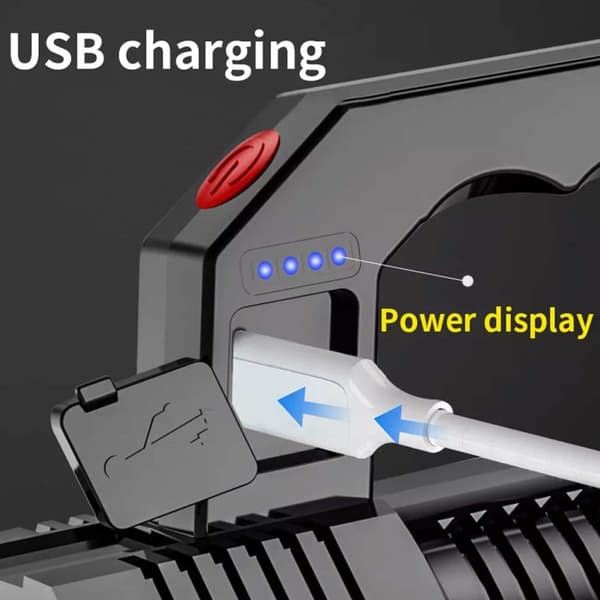 LED -taskulamppu USB ladattava