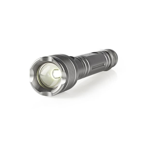 Nedis LED Taskulamppu | Paristokäyttöinen | 4.5 V DC | 10 W | 3x C/LR14 | Nimellisvaloteho: 500 lm | Valoalue: 250 m | Säteen kulma: 9.5 ° Harmaa
