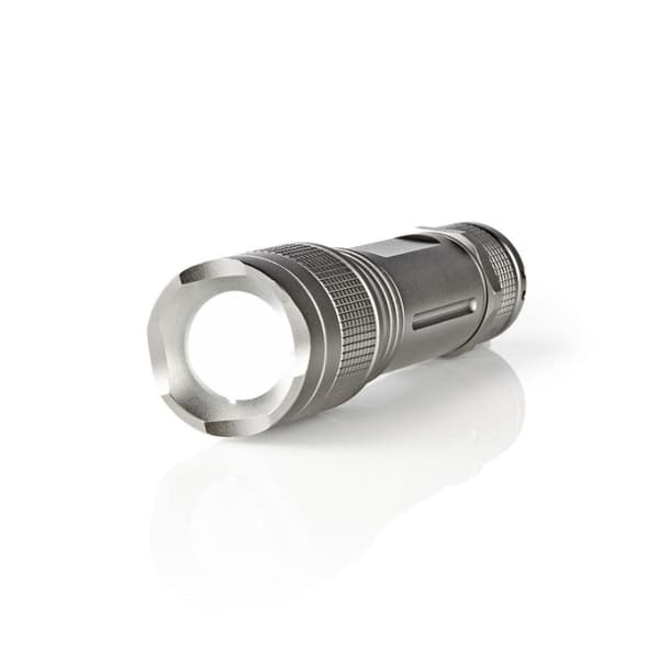 Nedis LED ficklampa | Batteridriven | 4.5 V DC | 5 W | 3x AAA/LR03 | Angivet ljusflöde: 330 lm | Belysningsräckvidd: 200 m | Strålvinkel: 48 ° Grå
