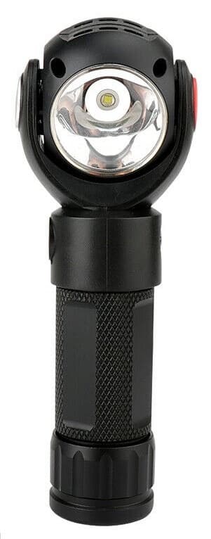 Oppladbar T6 + COB LED 360° roterende lommelykt med magnet