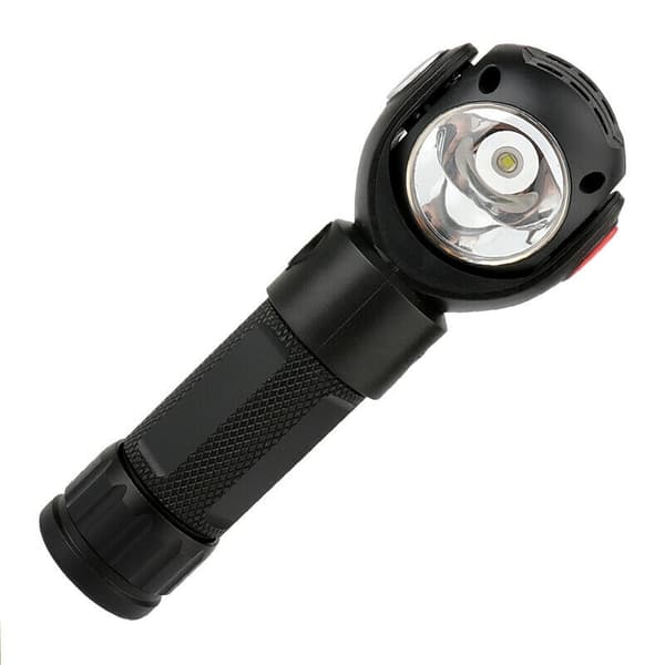 Oppladbar T6 + COB LED 360° roterende lommelykt med magnet