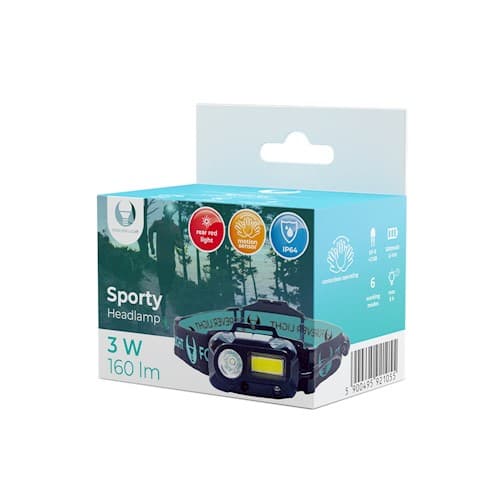 Forever Light LED-otsalamppu Sporty XP-E 3W + COB 3W 160lm 1200mAh